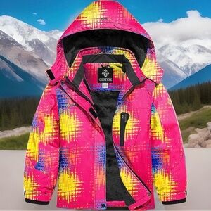 NWT GEMYSE Girl's Winter Waterproof Ski Snow Jacket Fleece Lined